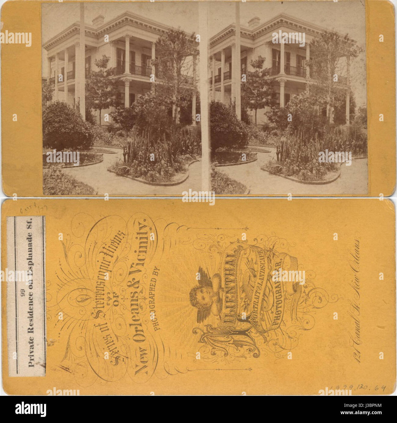 Esplanade Avenue House scheda Stereo Lilienthal Foto Stock