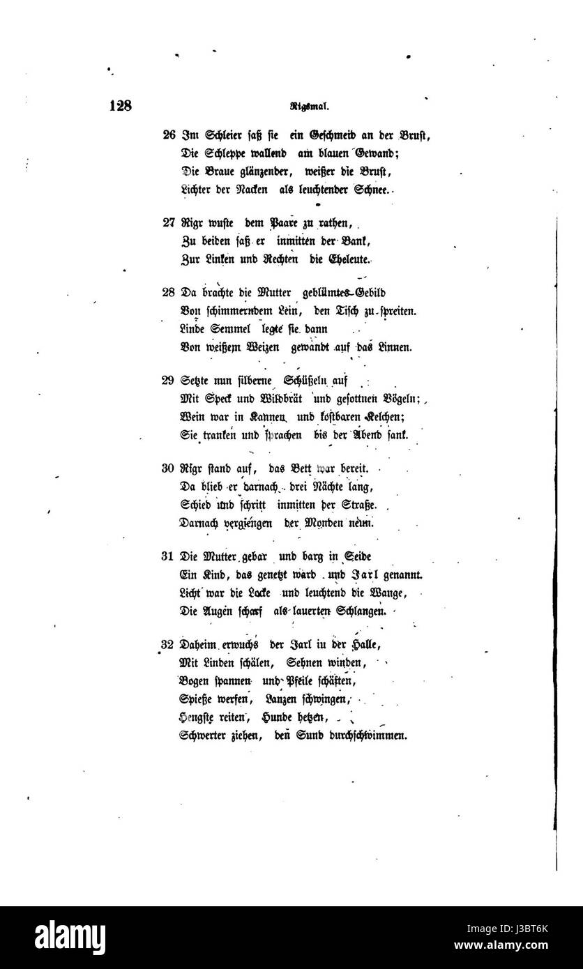 Die Edda Seite 136 Foto Stock