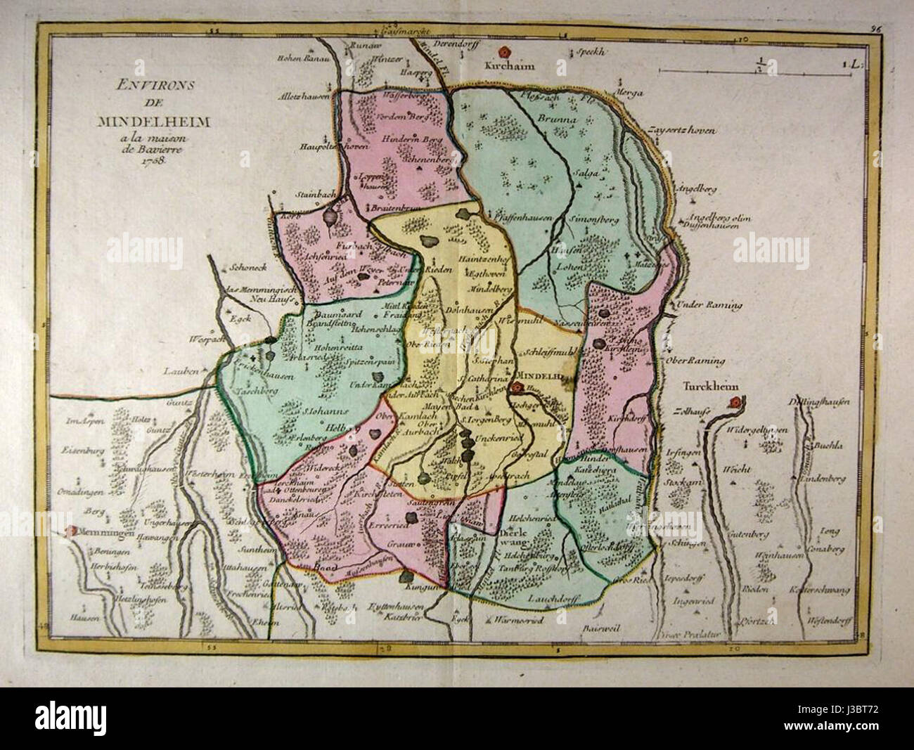 Dintorni de Mindelheim 1758 Foto Stock