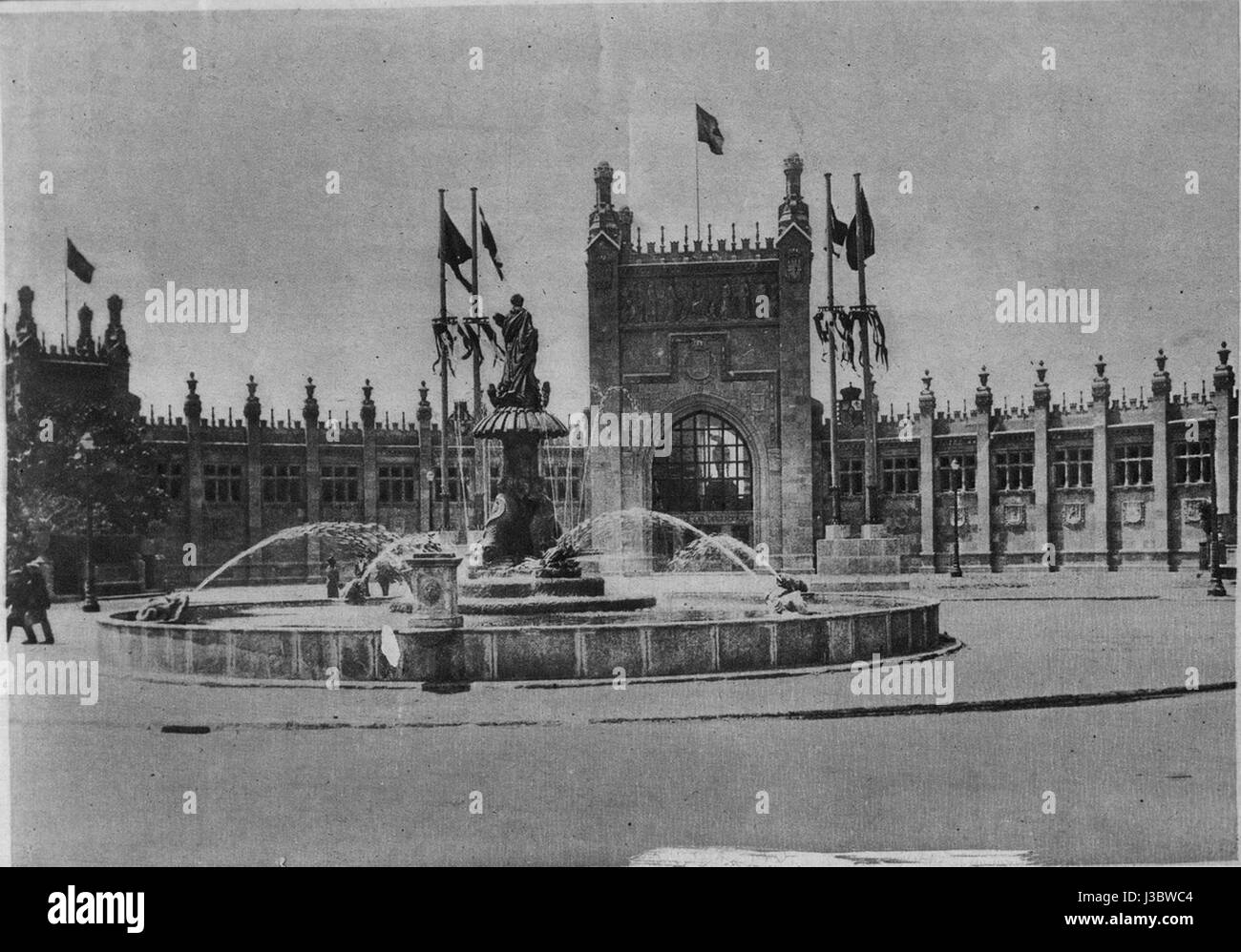 L'Expo 1929 Pavilion Diputacio RED faceva parte dell'esposizione Internazionale 1929 di Barcellona, presentando progetti architettonici e mostre nel Padiglione Diputacio. Foto Stock