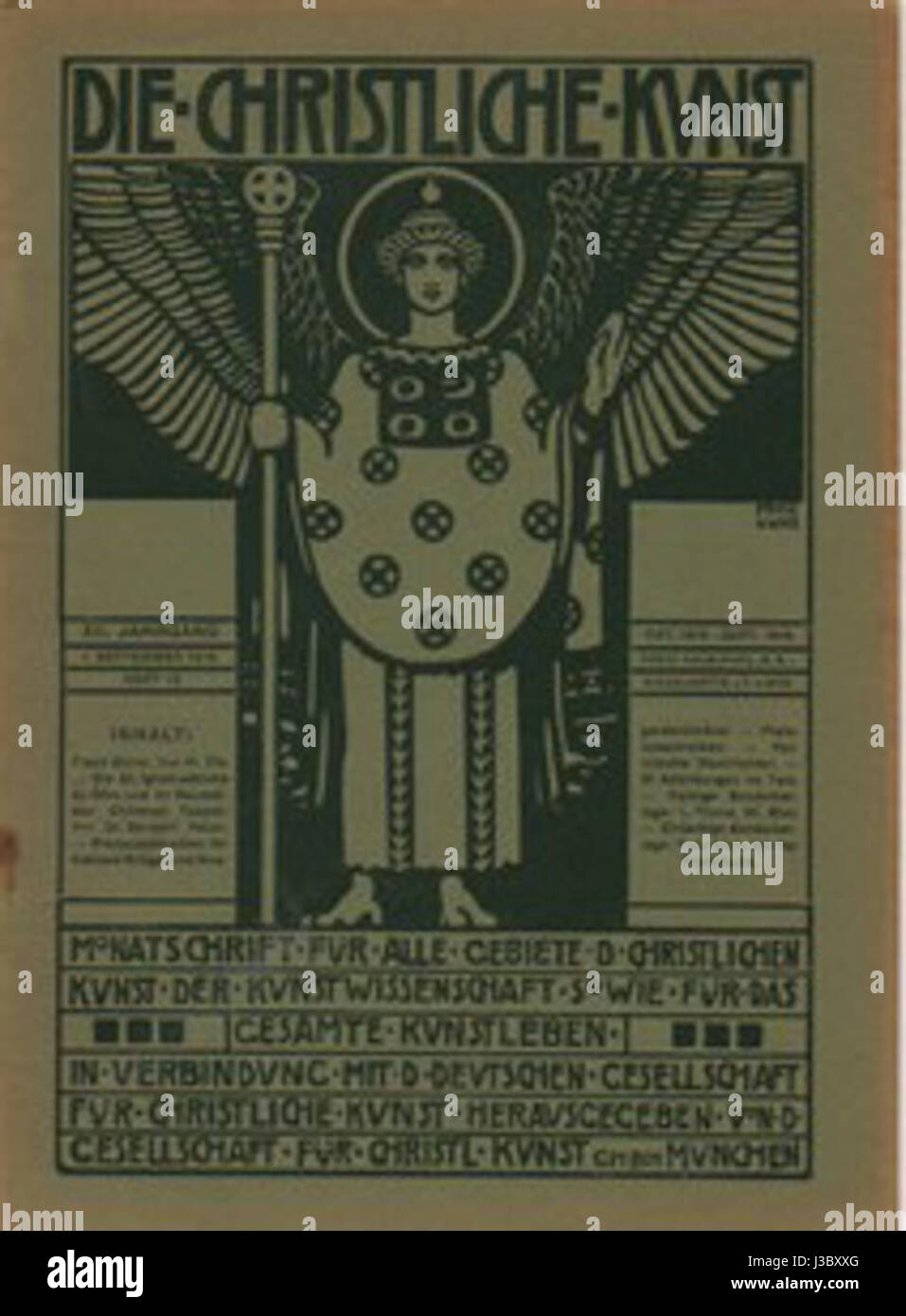Die christliche Kunst Titelblatt Settembre 1916 Foto Stock
