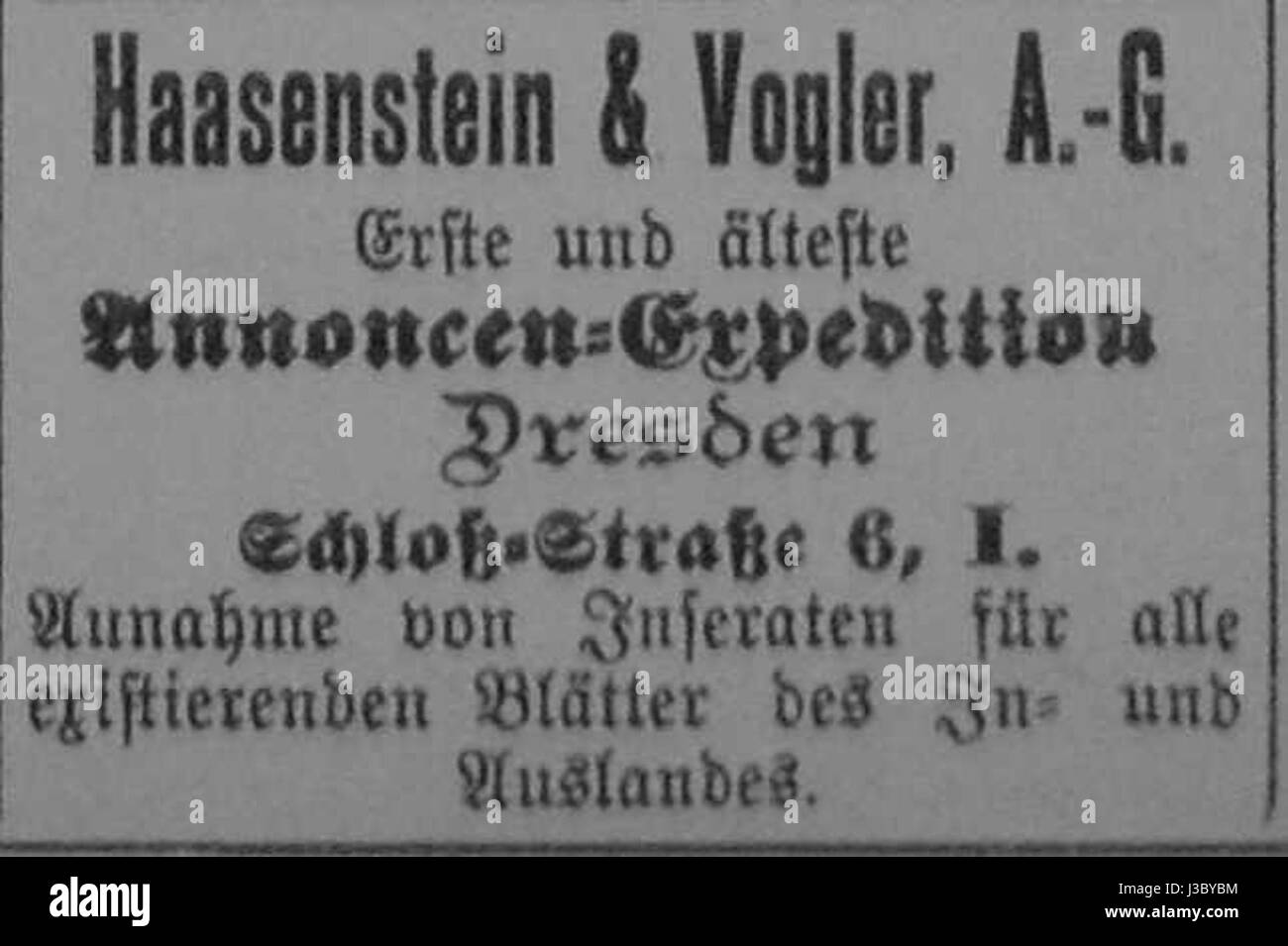 Dresdner ufficiale 1906 002 Haasenstein Foto Stock