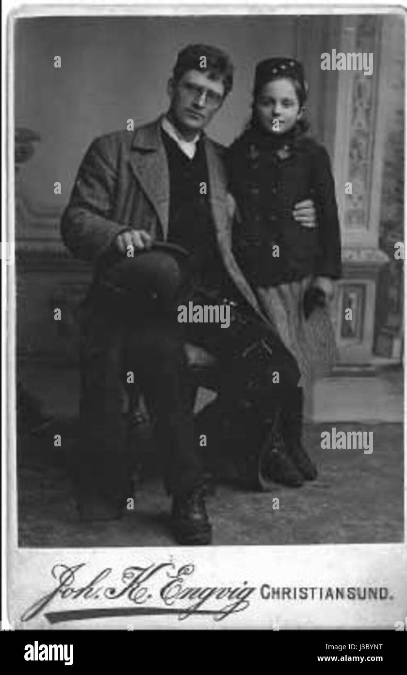 Engvig foto SigneMunchSiebke e KnutHamsun1892 Foto Stock