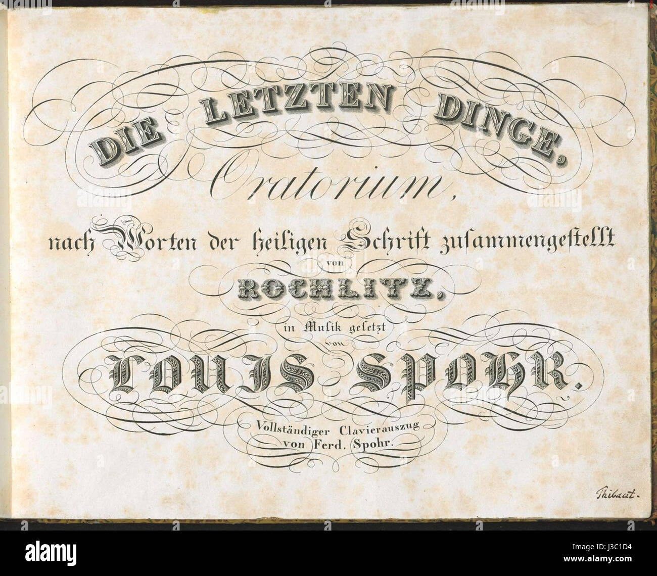 Die letzten Dinge (Spohr), il coperchio Foto Stock