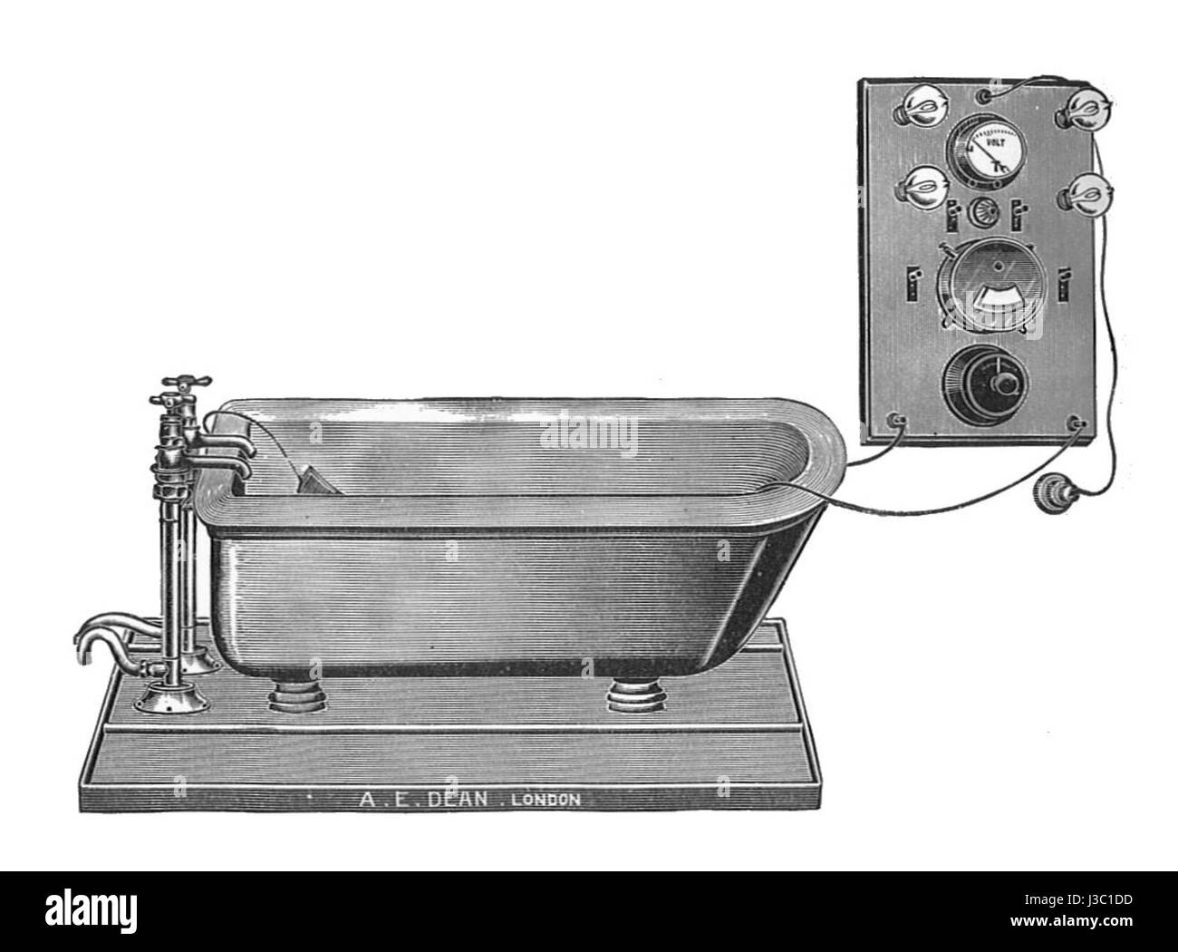 Bagno elettrico (Rankin Kennedy, Impianti elettrici, Vol V, 1903) Foto Stock