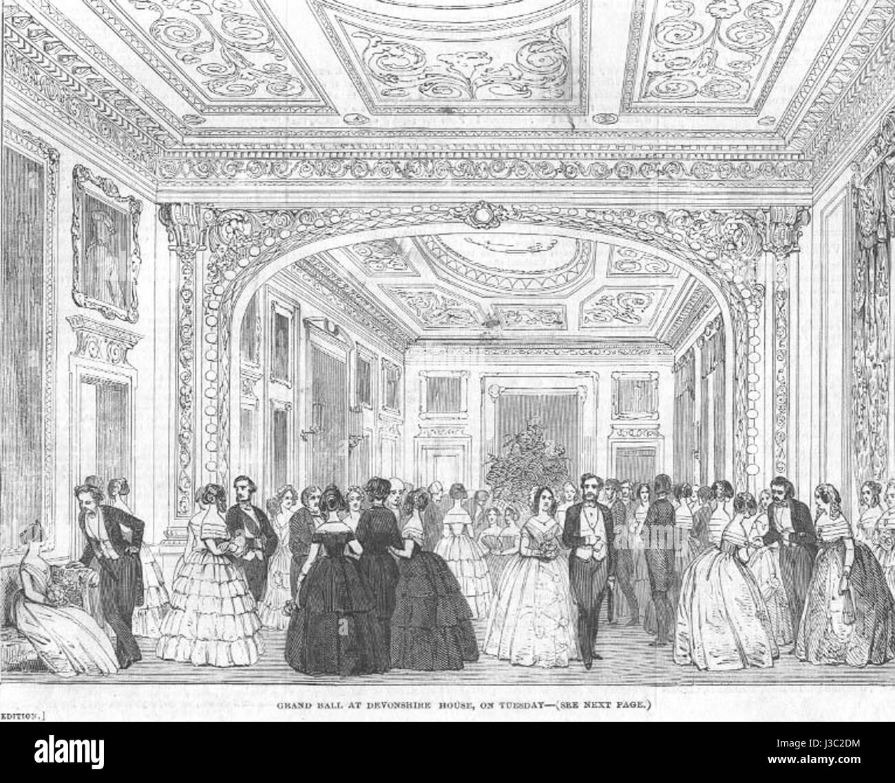 Devonshire House dal Illustrated London News, 1850 Foto Stock