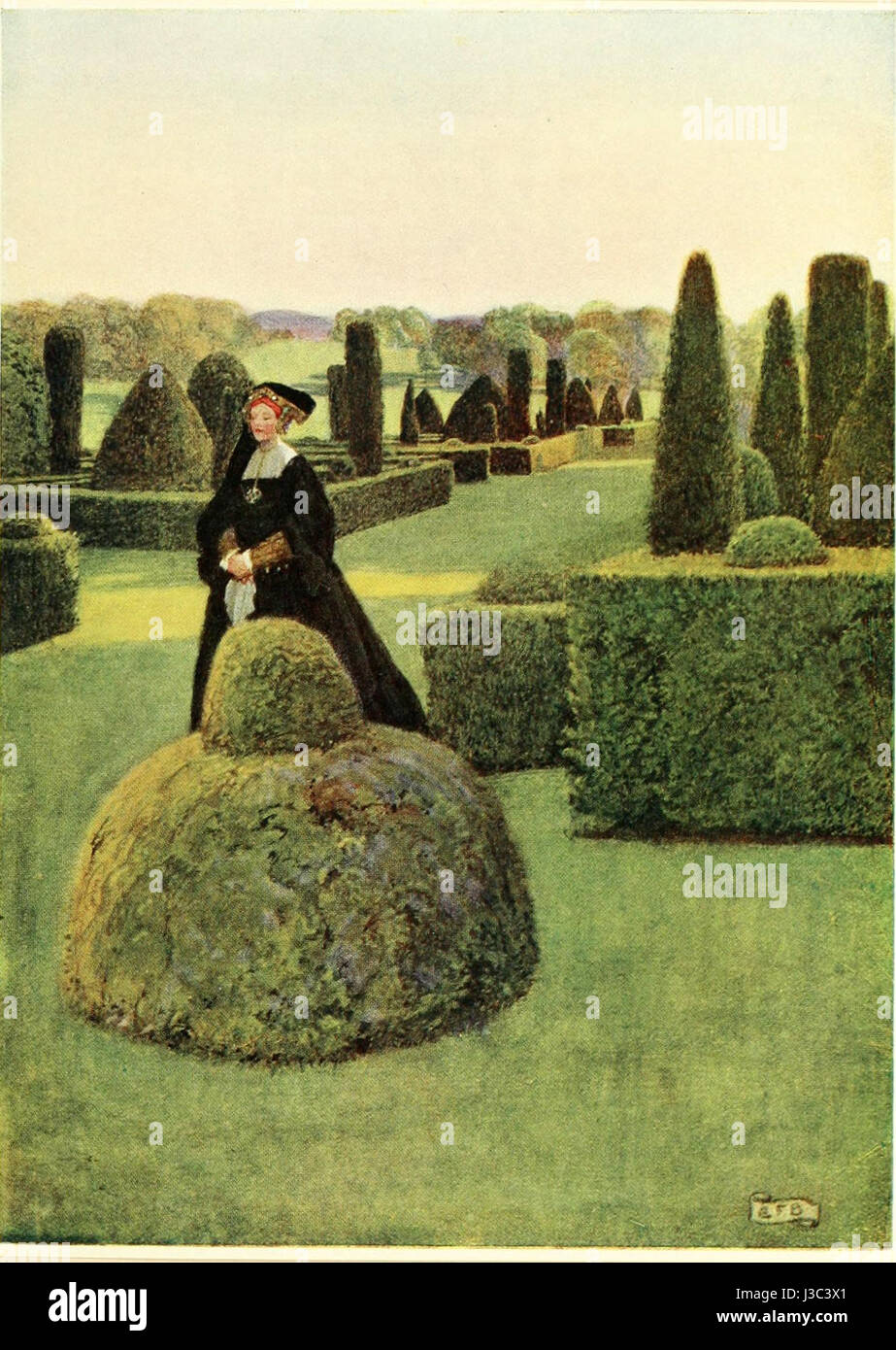 Il Golden Book of Famous Women di Eleanor Fortesque Brickdale (1919) è una raccolta di ritratti e schizzi biografici di donne importanti della storia. Il lavoro celebra i loro risultati e il loro contributo alla società. Foto Stock