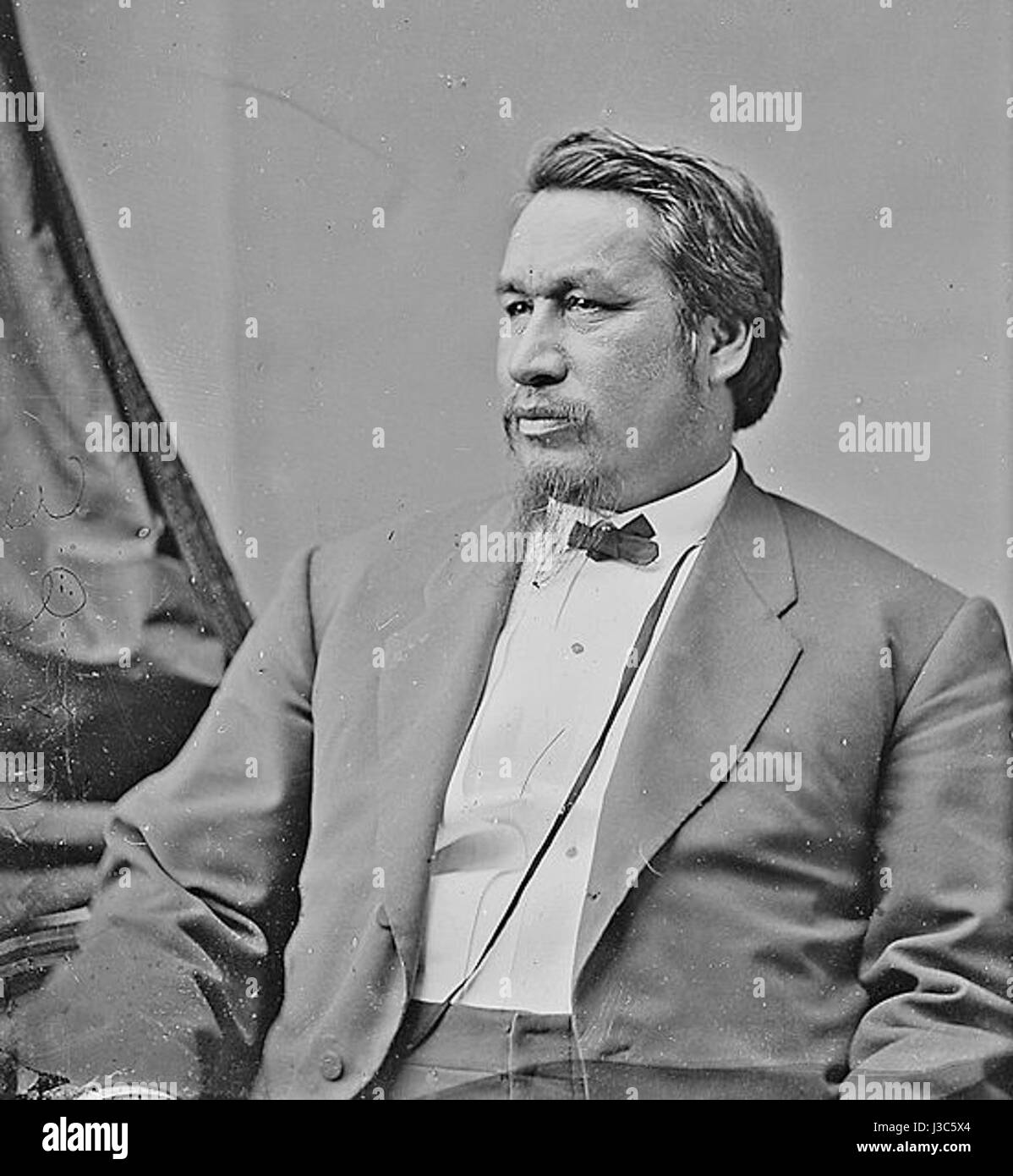 Ely S. Parker fu un leader nativo americano di spicco e il primo nativo americano a servire come Commissario degli affari indiani negli Stati Uniti. Giocò un ruolo significativo nell'esercito degli Stati Uniti durante la guerra civile e fu determinante nella resa del generale Robert E. Lee ad Appomattox Court House. Foto Stock