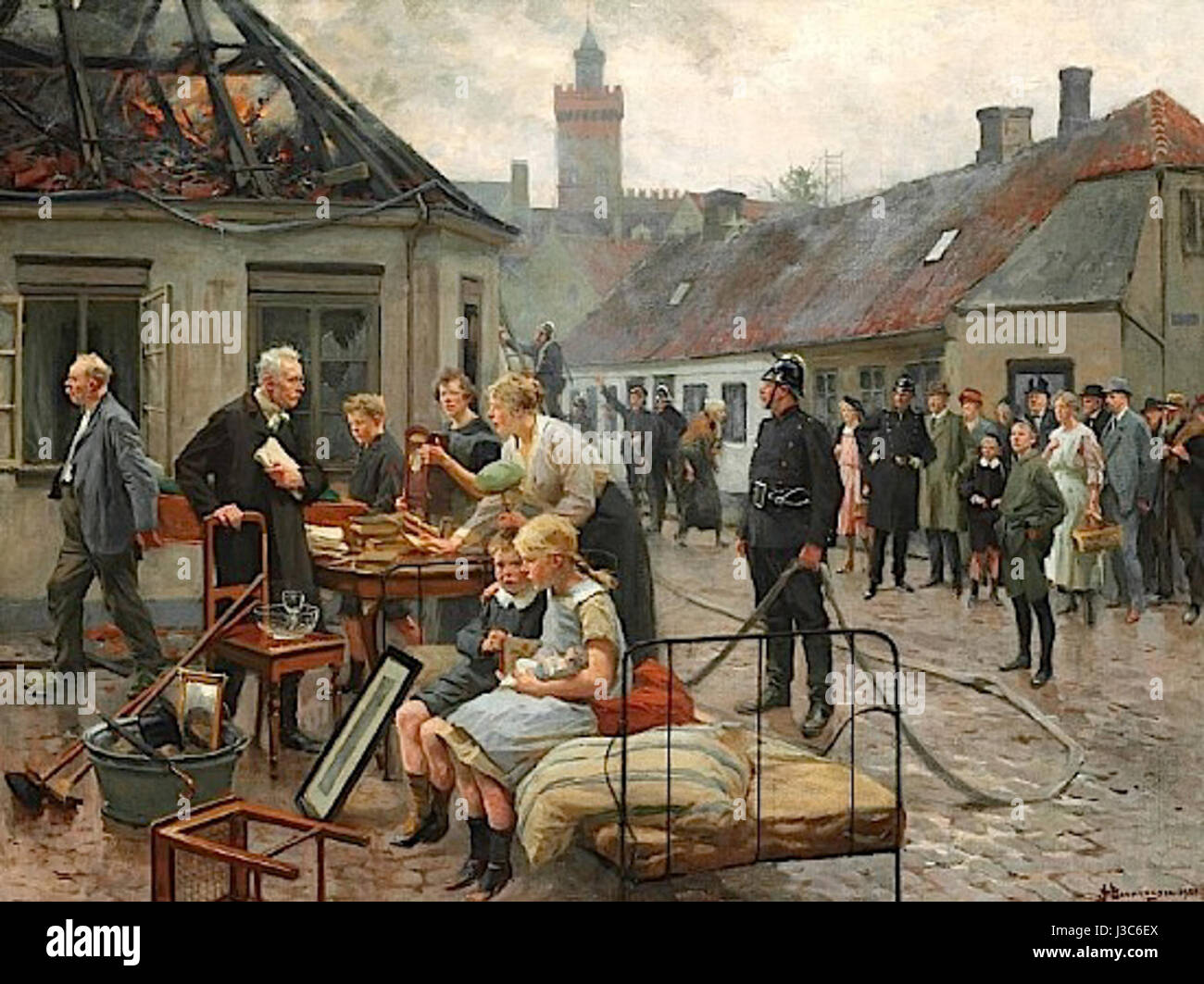 Erik Henningsen il fuoco Foto Stock