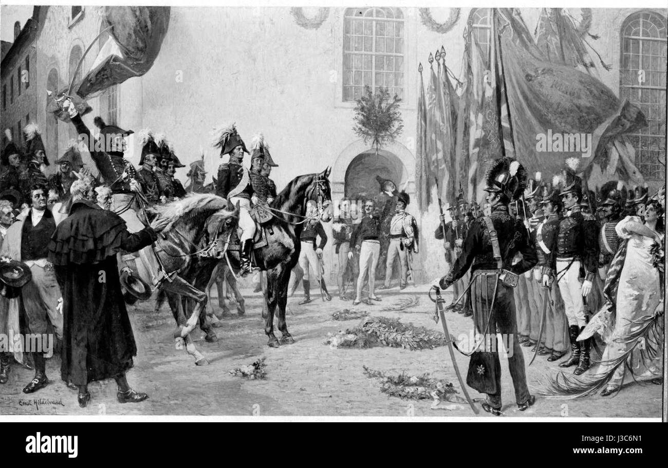 Einzug der re tedesco della legione in Hannover 1816 (Mittelteil) Foto Stock