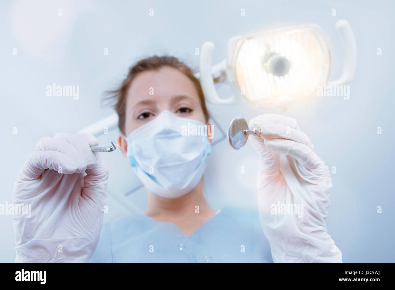 Ritratto di una donna di dentista Foto Stock