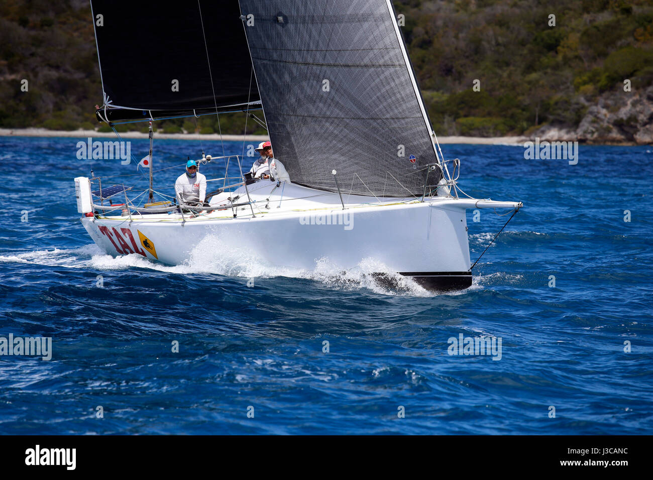 Yacht Taz all inizio del RORC Caribbean 600 2017 Antigua Foto Stock