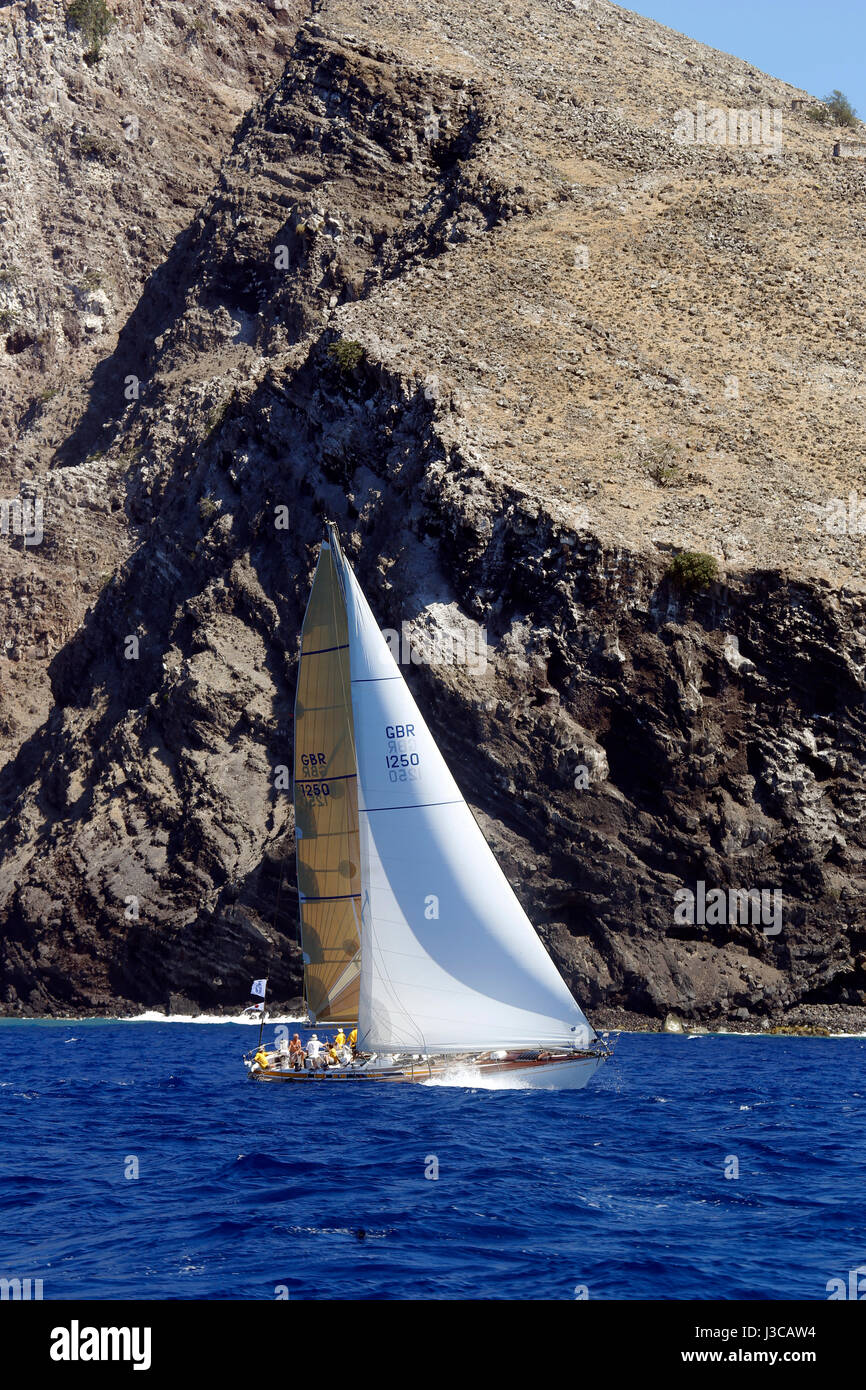 Yacht Yellowdrama, Swann 57, arrotondamento Redonda durante il RORC Caribbean 600 2017 Antigua Foto Stock