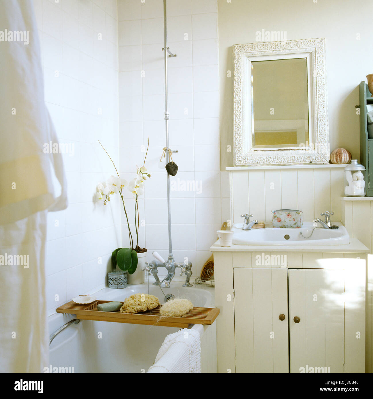 Stanza da bagno di stile del paese. Foto Stock