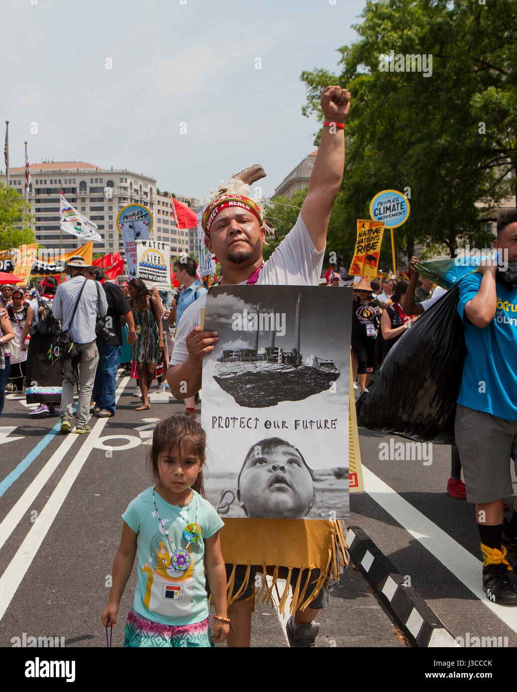 2017 persone il clima di marzo - Washington DC, Stati Uniti d'America Foto Stock