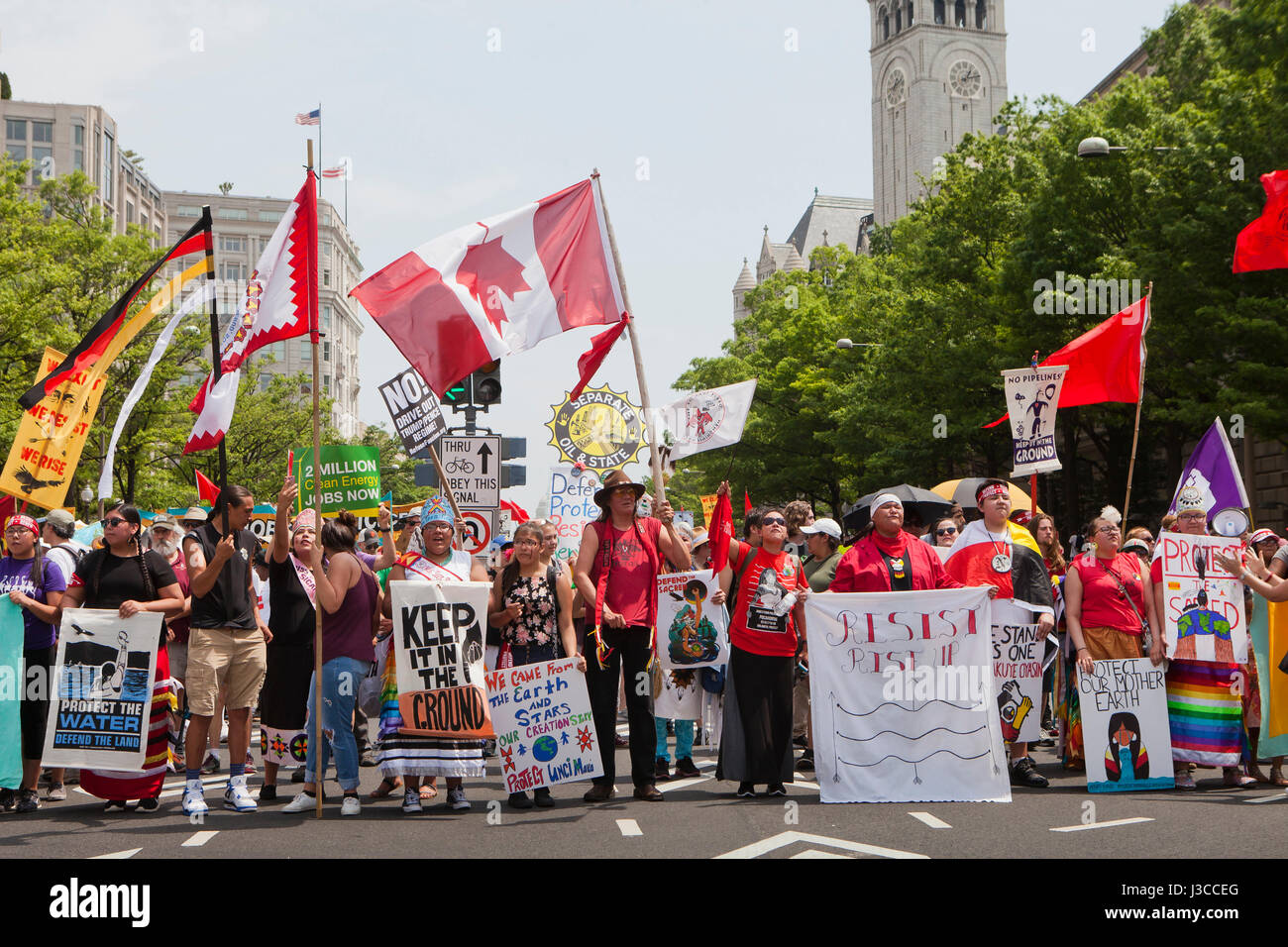 2017 persone il clima di marzo - Washington DC, Stati Uniti d'America Foto Stock