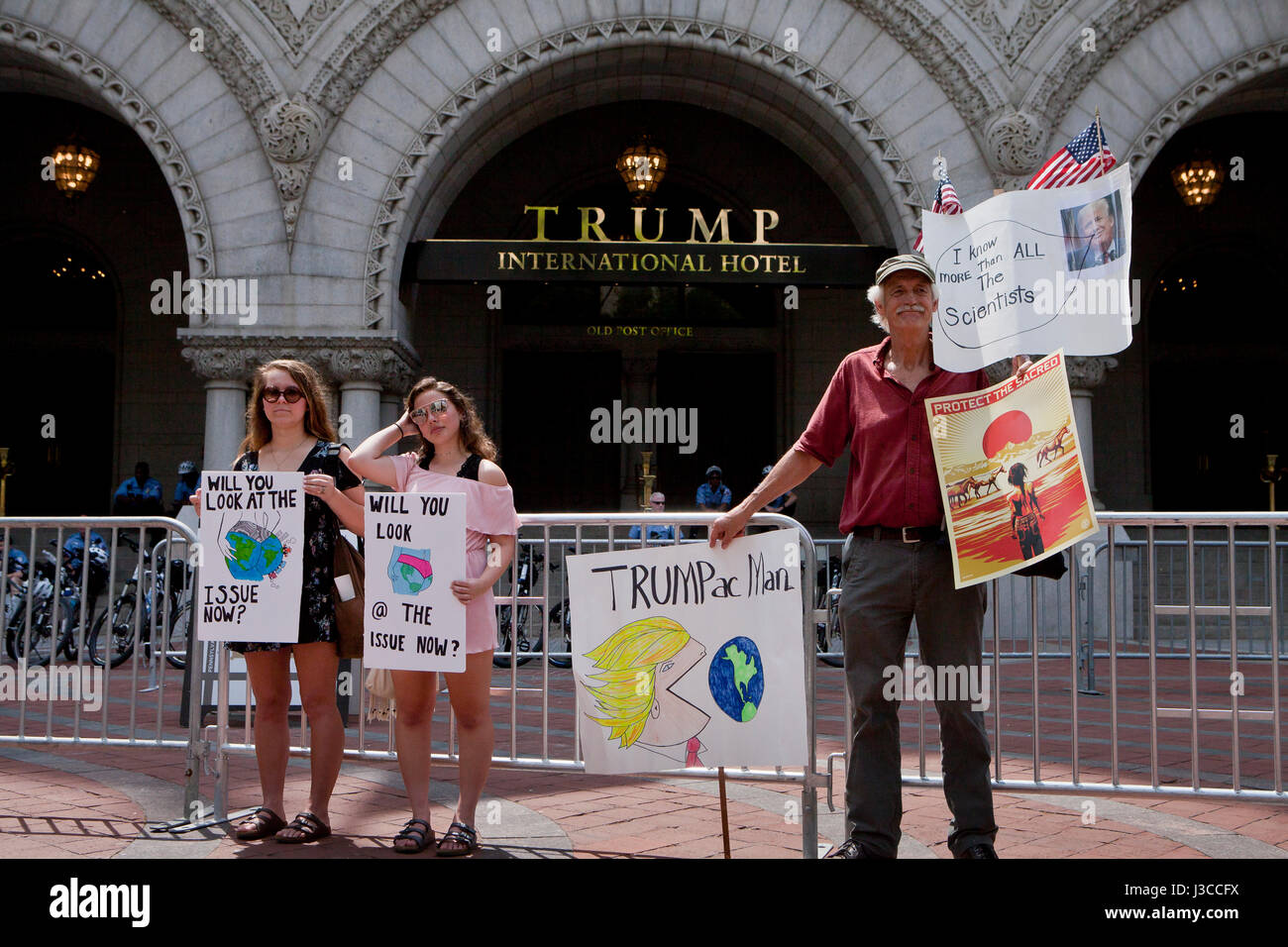 2017 persone il clima di marzo - Washington DC, Stati Uniti d'America Foto Stock