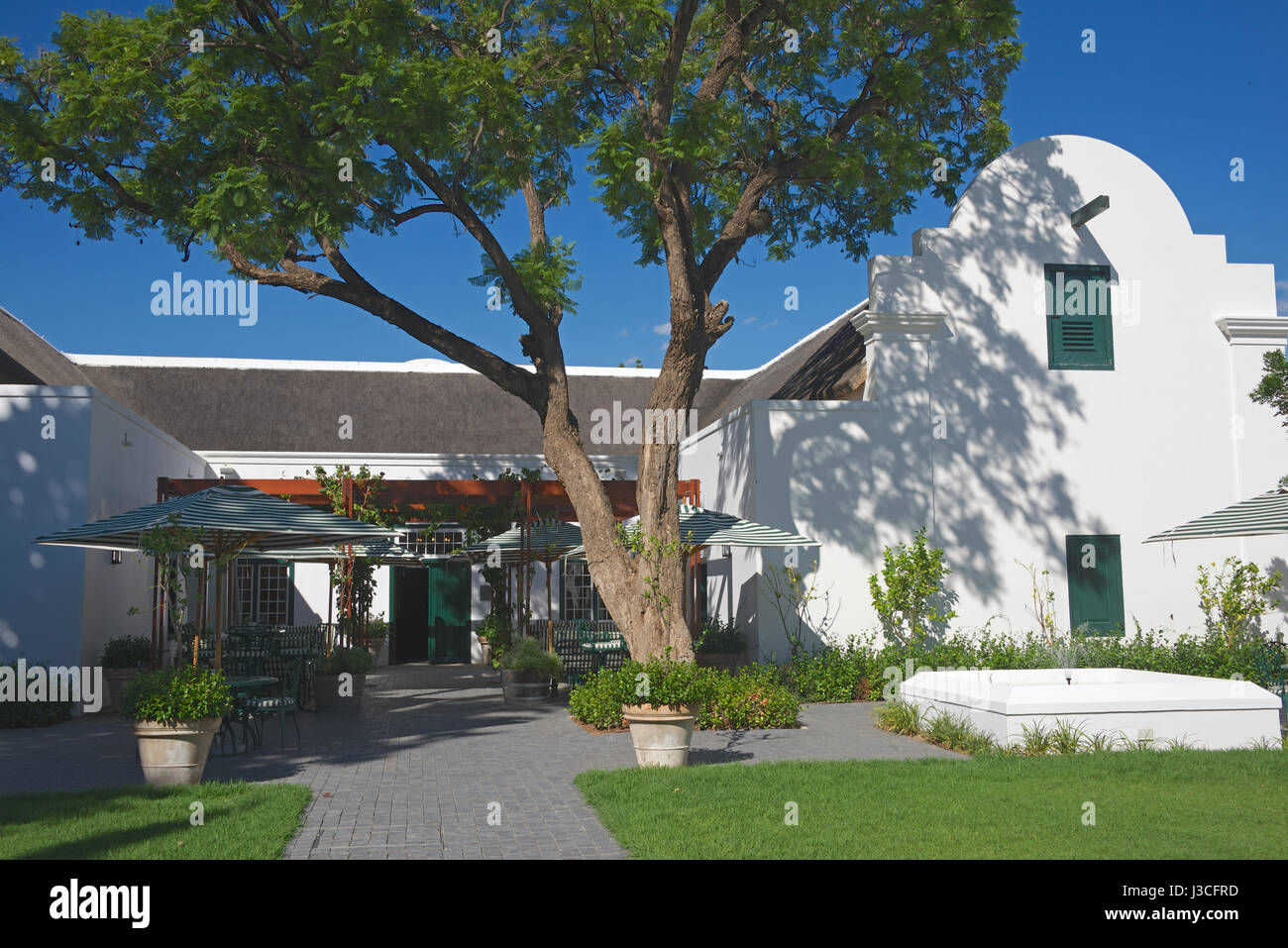 Cape Dutch Architecture Drostdy o agli amministratori di casa ora hotel Graaff Reinet Eastern Cape Sud Africa Foto Stock
