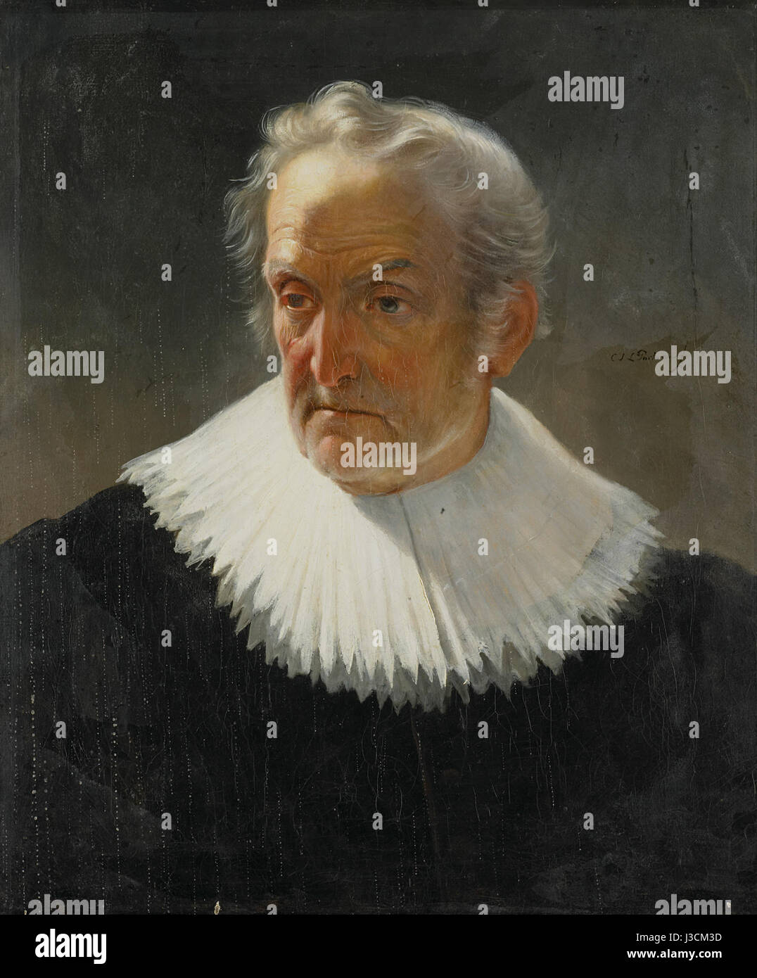 Een oude uomo in zeventiende eeuws kostuum Rijksmuseum SK UN 1119 Foto Stock