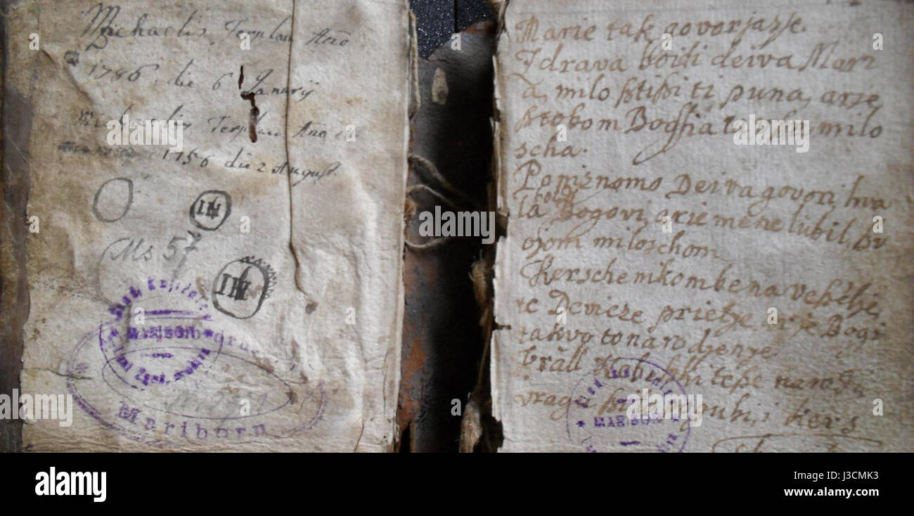 Druga martijanska pesmarica si traduce in "Songbook del secondo marzo", probabilmente una raccolta di musica o poesie relative a temi militari o patriottici. Foto Stock