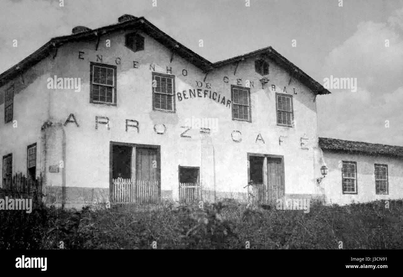 L'Engenho Central Casavecchia di Iguape, SÃ Paulo, era un mulino in funzione durante gli anni '1890 In quel periodo ha svolto un ruolo significativo nell’industria della produzione di zucchero in Brasile. Foto Stock