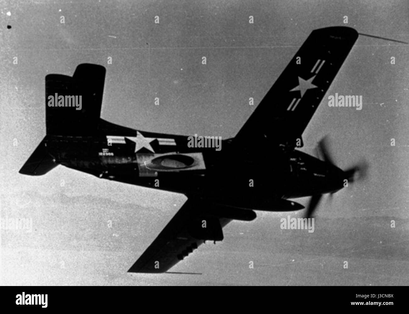 Il Douglas XA2D-1 Skyshark, un aereo d'attacco della US Navy sviluppato alla fine degli anni '1940, noto per il suo design e la produzione limitata come prototipo. Foto Stock