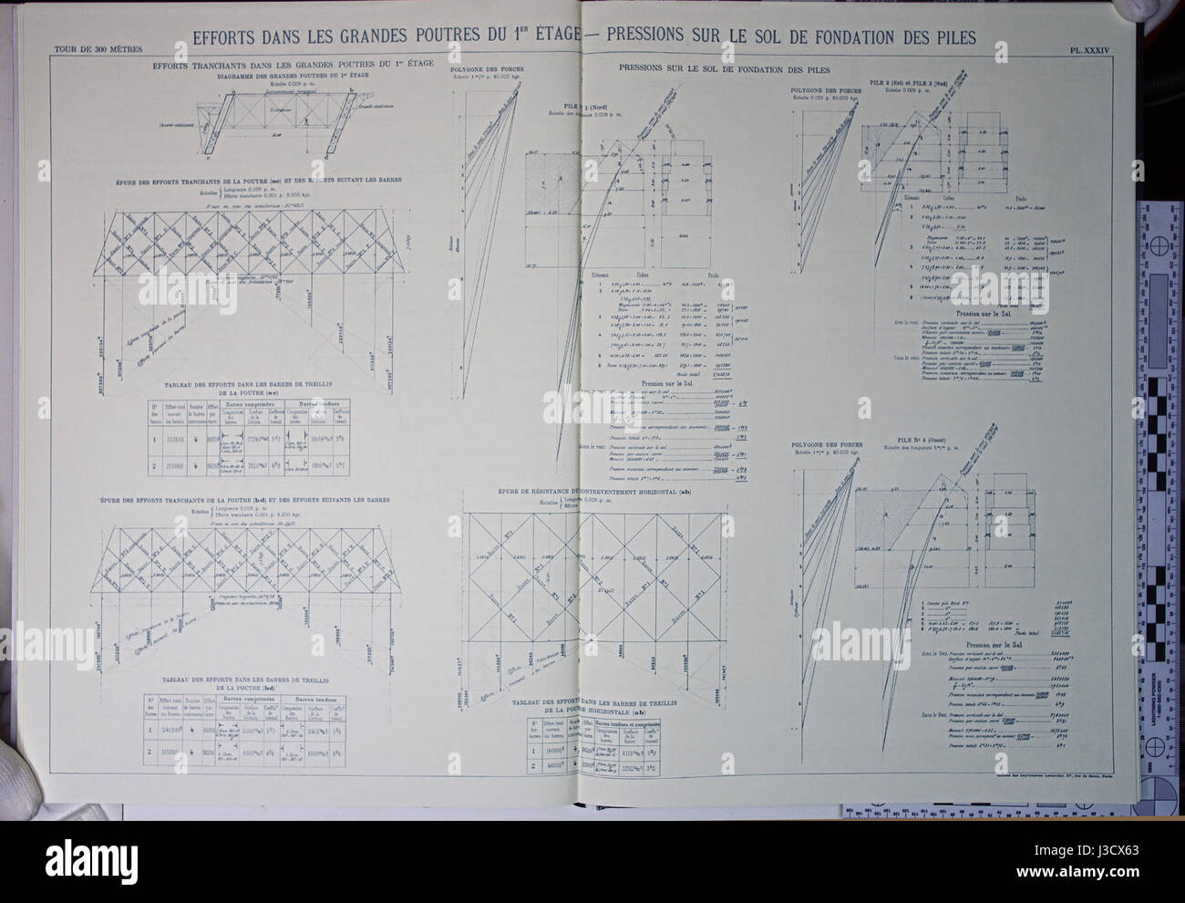 Torre Eiffel piani 40 Foto Stock