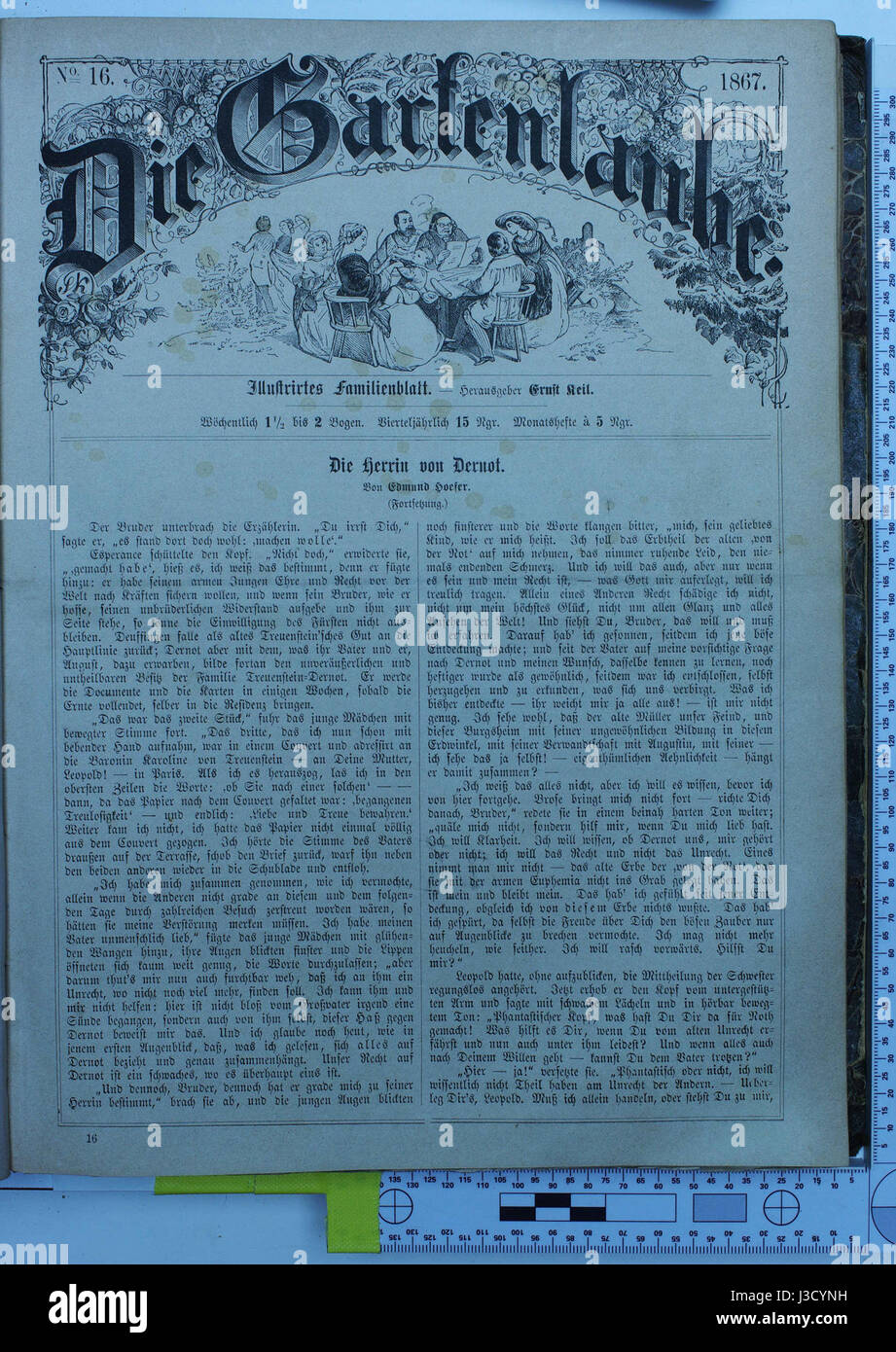 Die Gartenlaube, un settimanale illustrato tedesco, pubblicato nel 1867, era noto per il suo mix di articoli e illustrazioni che fornivano ai lettori una visione del panorama culturale e politico dell'epoca. Foto Stock