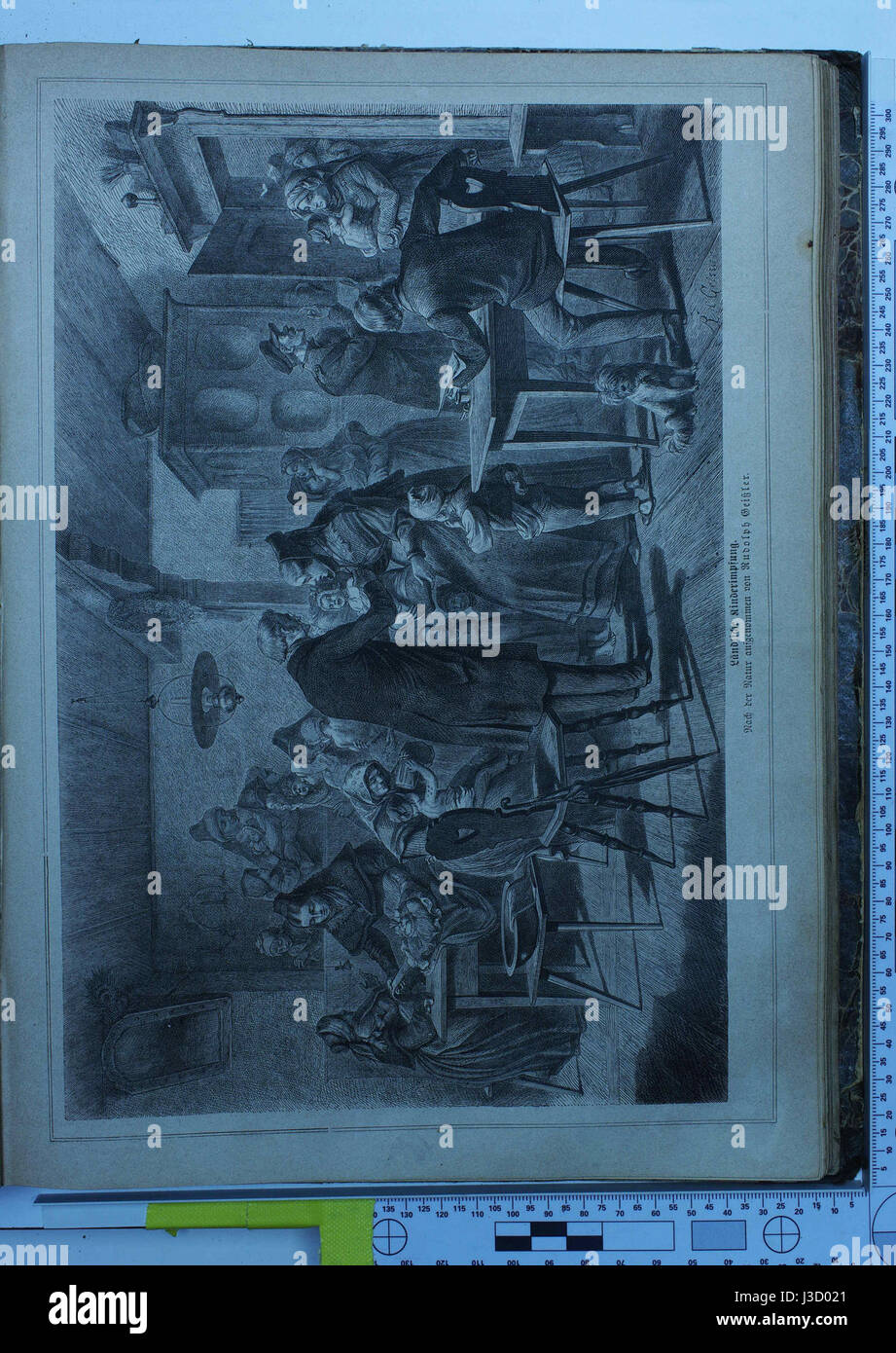 Questa illustrazione tratta da "Die Gartenlaube" (1867), un'importante rivista tedesca, presenta argomenti culturali e storici dell'epoca, tra cui letteratura, arte e affari sociali. Foto Stock