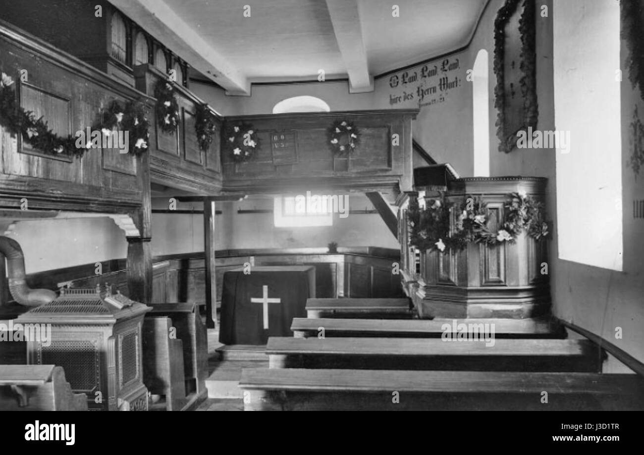 Evangelische Kirche Ochshausen Foto Stock