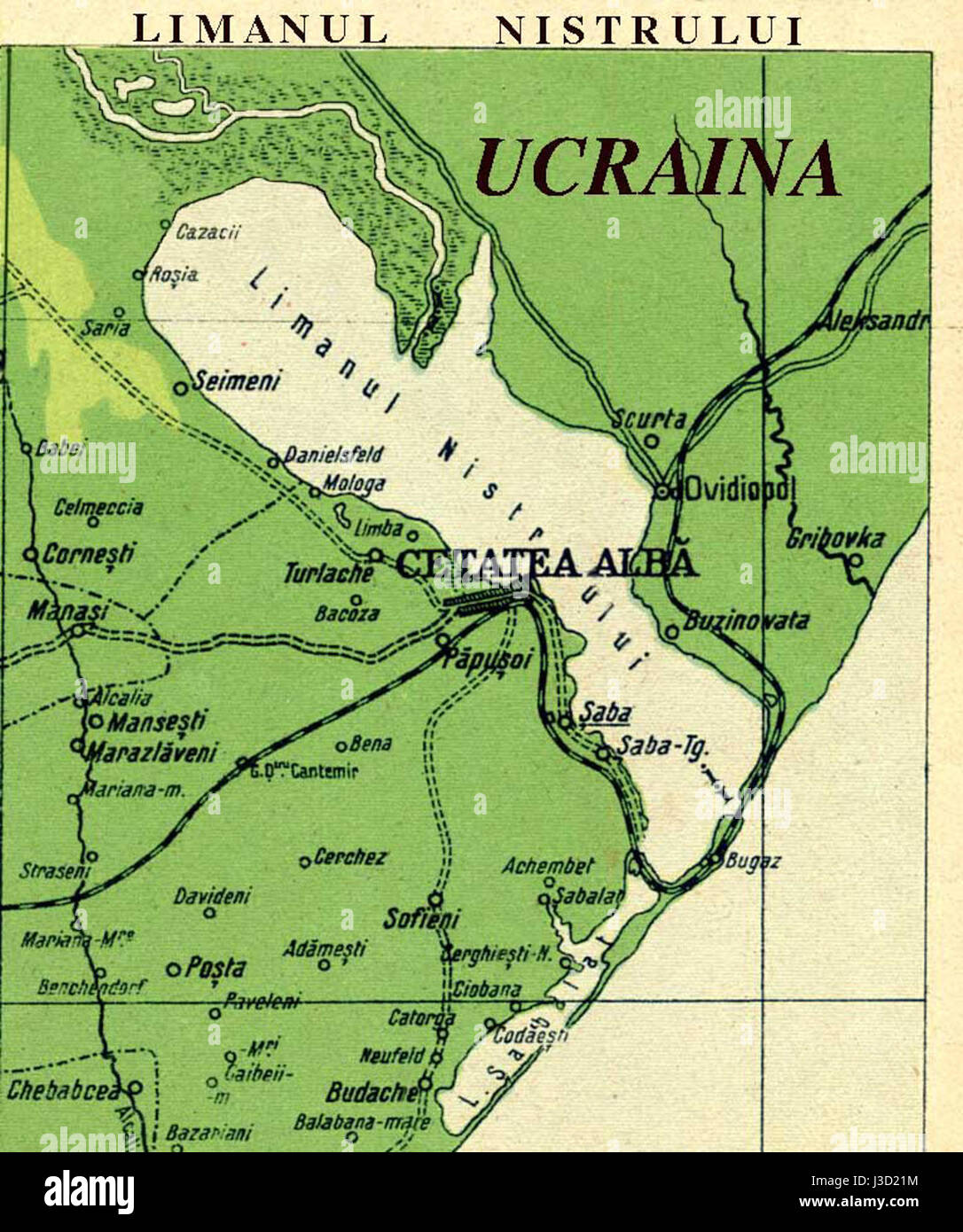 DnisterLiman si riferisce al Dniester Liman, una laguna costiera lungo il fiume Dniester in Ucraina, nota per la sua importanza ecologica e storica. Foto Stock