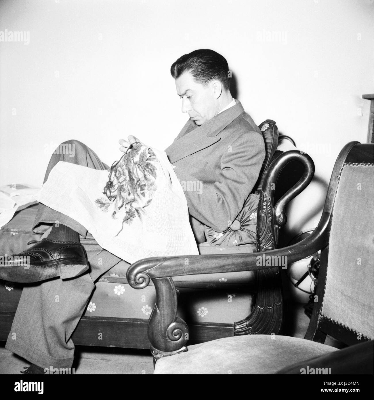 Attore francese Paul Meurisse. c.1958. Foto Georges Rétif de la Bretonne Foto Stock