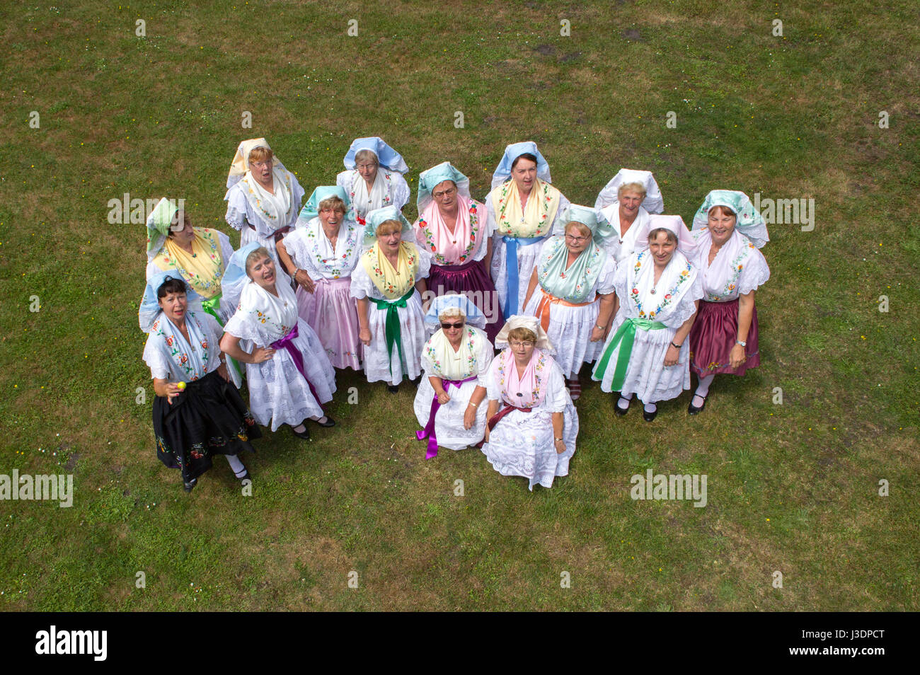 Festa in costume al Sorbs Foto Stock