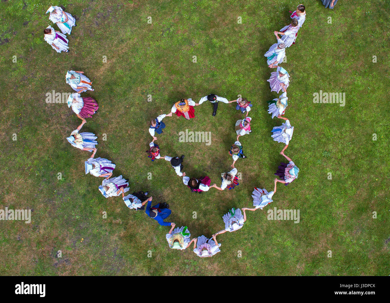 Festa in costume al Sorbs Foto Stock