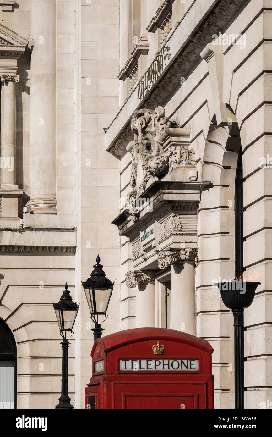 Costruzione di architettura di Waterloo Place, St.James's, London, England, Regno Unito Foto Stock