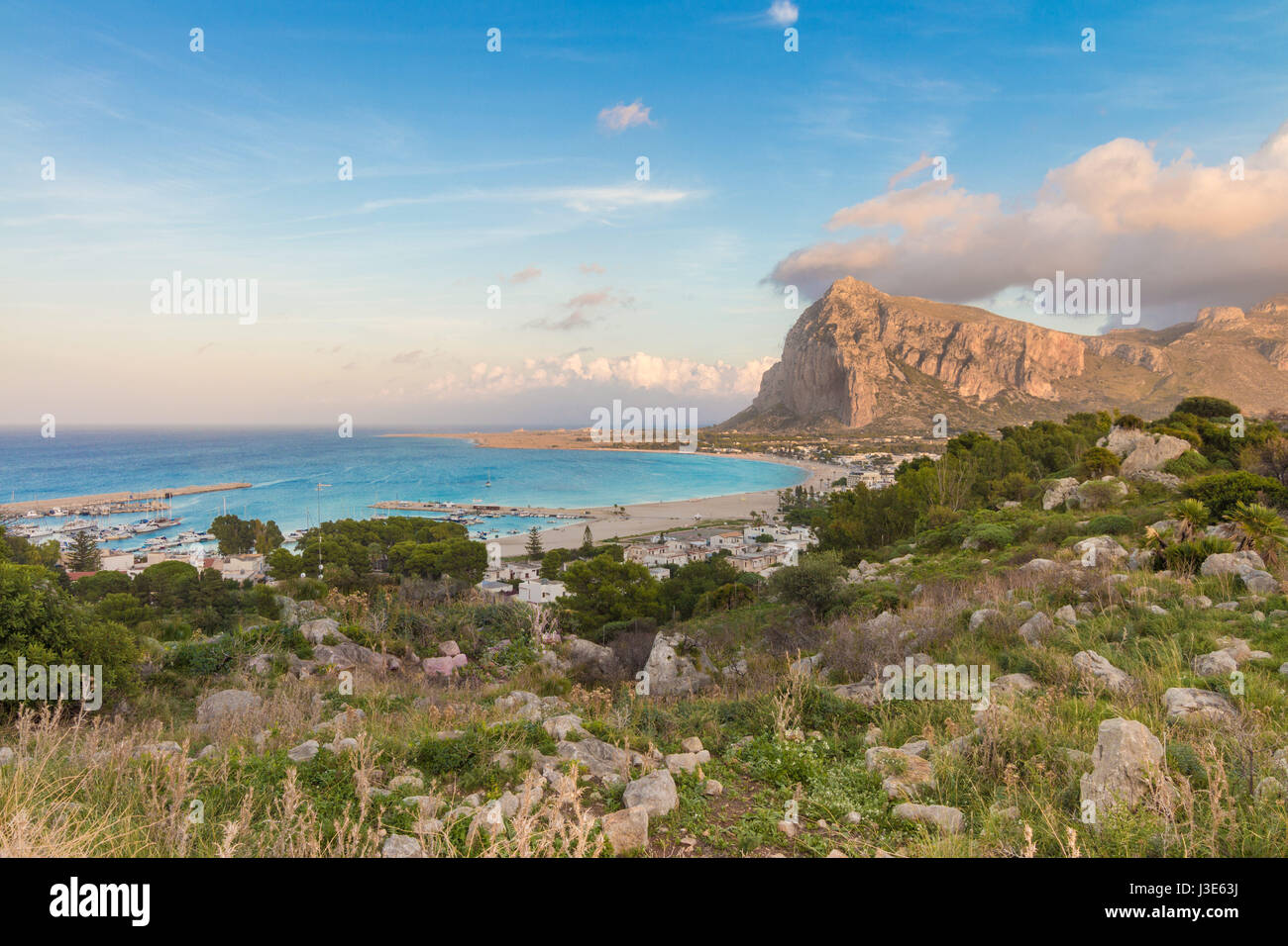 San Vito lo Capo Sicilia Italia Spiaggia Mare Foto Stock