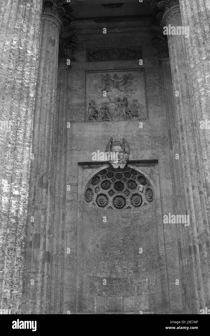 Dettaglio della Cattedrale di Kazan, San Pietroburgo Foto Stock