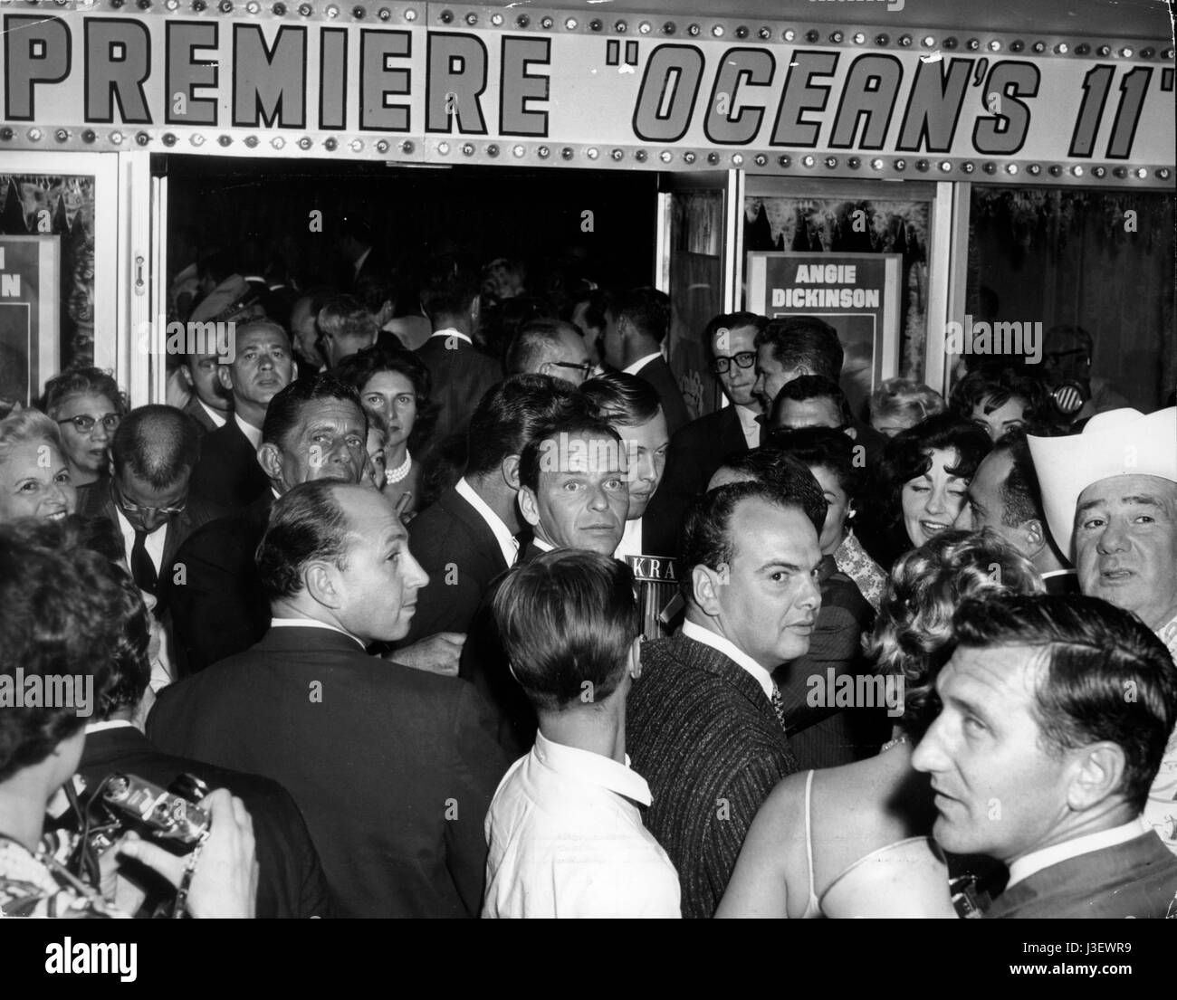 Frank Sinatra alla premiere di Ocean's Eleven (1960) USA Foto Stock