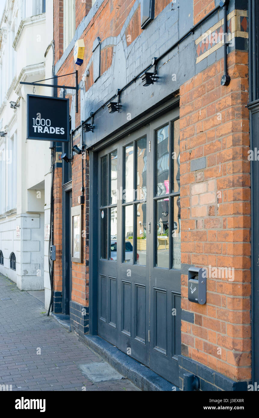 1000 mestieri zona bar e cucina in Birmingham Jewellery Quarter Foto Stock