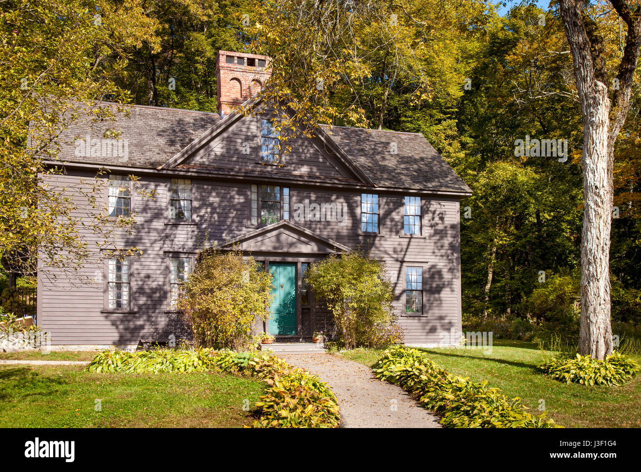 "Orchard House' - scrittore di Louisa May Alcott home, Concord, Massachusetts, STATI UNITI D'AMERICA Foto Stock