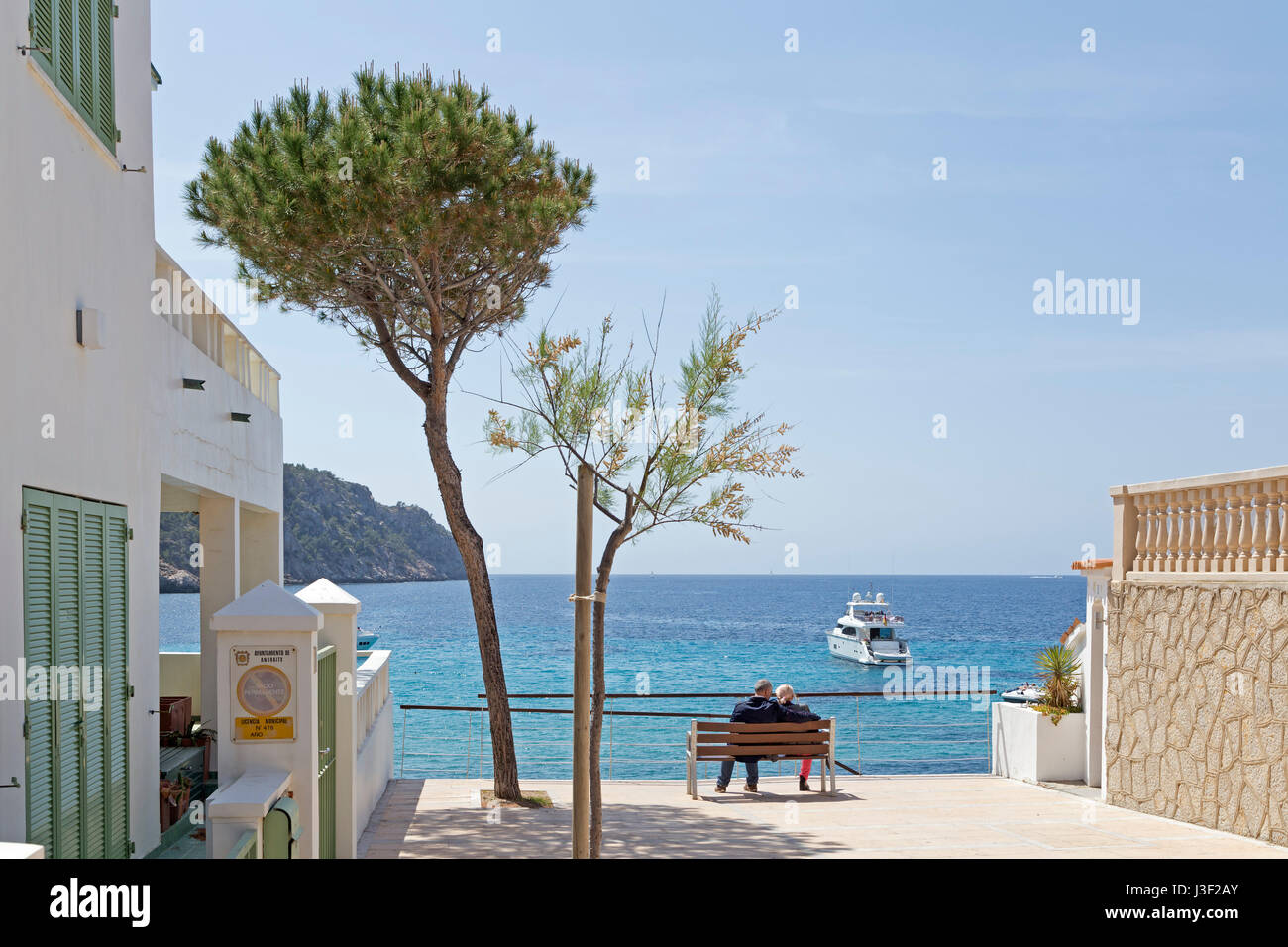 Vista del mare da Sant Elm, Mallorca, Spagna Foto Stock