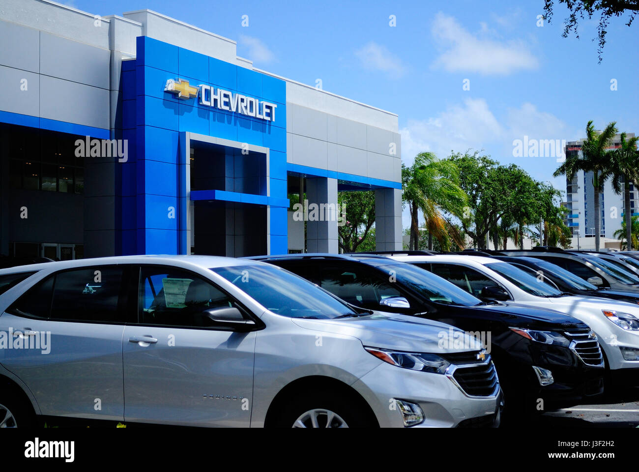 Concessionaria Chevrolet in Fort Lauderdale Florida aprile.2017. Chevrolet è una divisione della General Motors Foto Stock