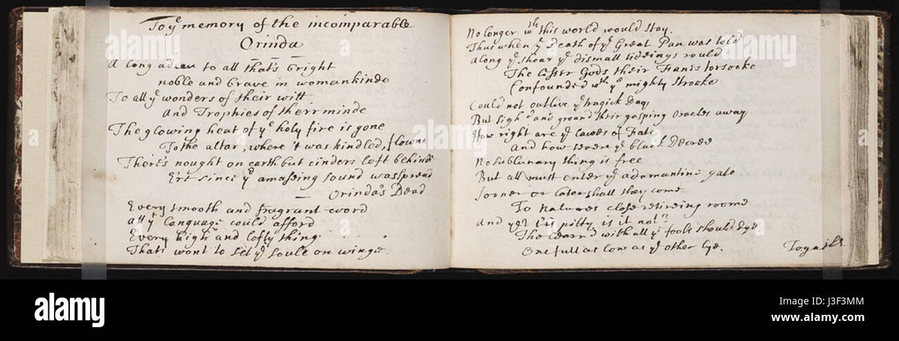 Il "Flickr Beinecke Flickr Laboratory" si riferisce a un archivio digitale di un libro comune del XVII secolo, che mostra note, riflessioni personali e materiali accademici tipici del periodo. Foto Stock