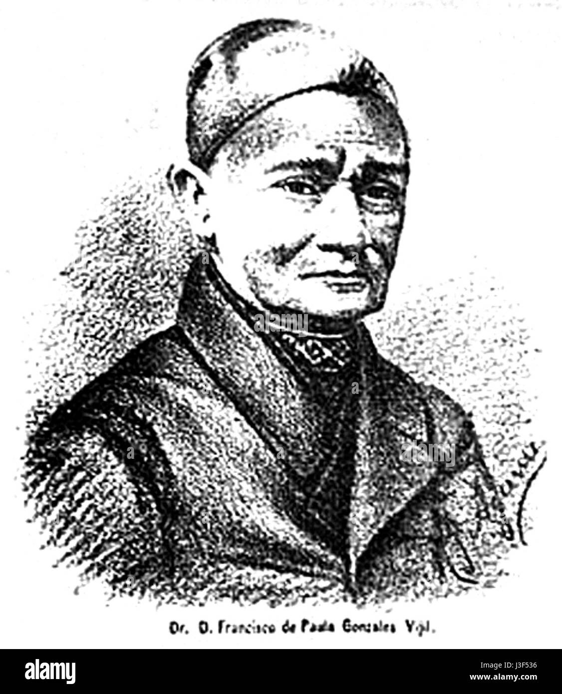 Francisco de Paula Gonzalez Vigil fu una figura di spicco, probabilmente coinvolta in eventi storici, politici o sociali, contribuendo alla storia spagnola o latinoamericana. Foto Stock