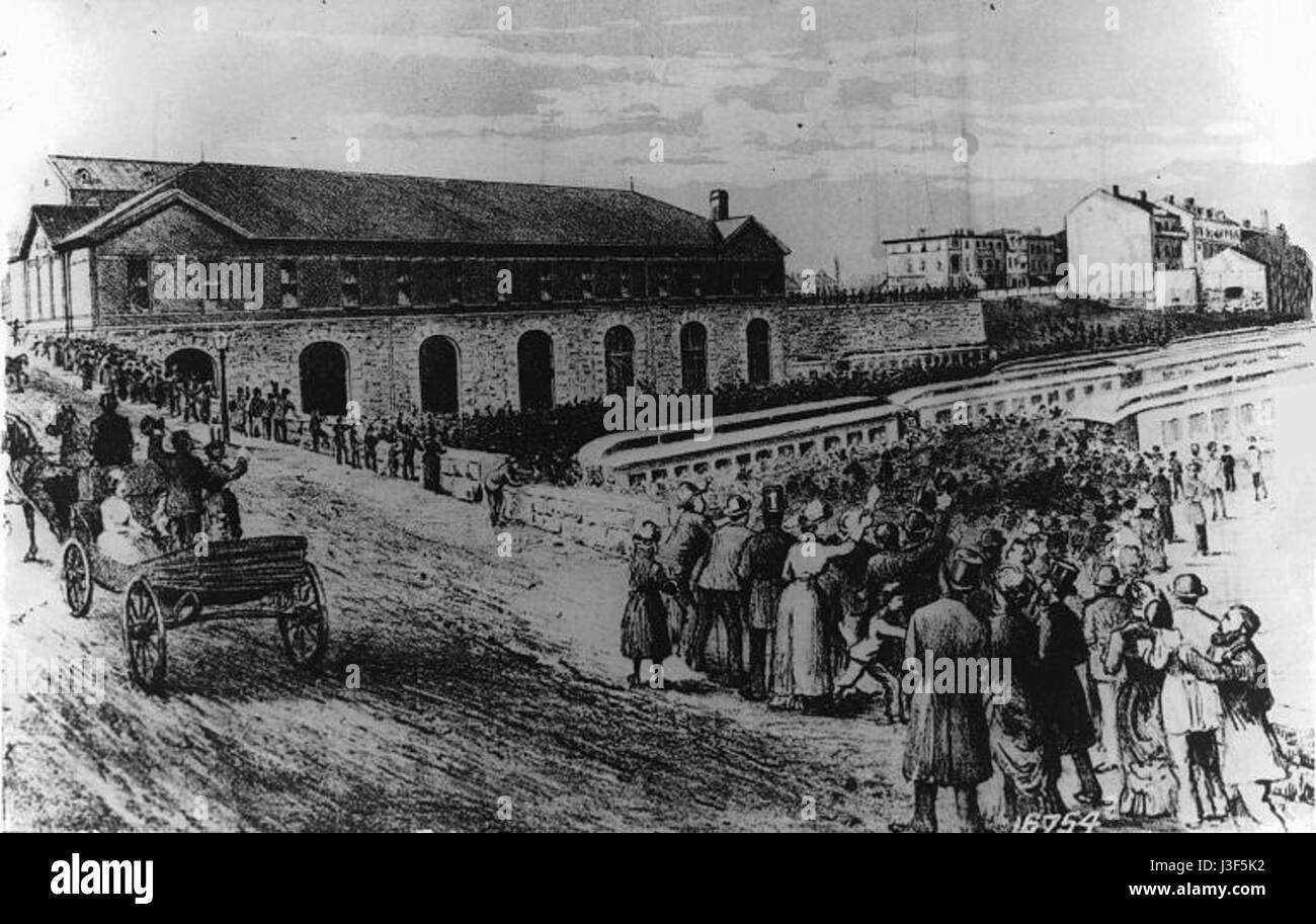 Gare Dalhousie Montreal 1880 Foto Stock