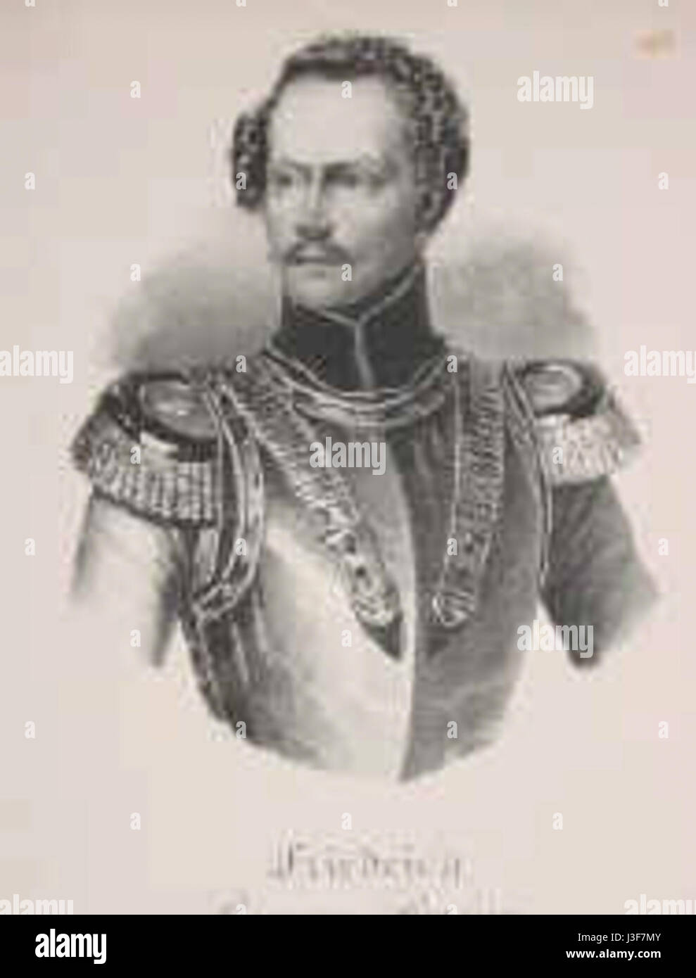 Friedrich Wilhelm von Preussen si riferisce a una figura storica, probabilmente uno dei re o principi prussiani di nome Friedrich Wilhelm, noto per i loro contributi alla politica europea e alla strategia militare nel XVIII o XIX secolo. Foto Stock