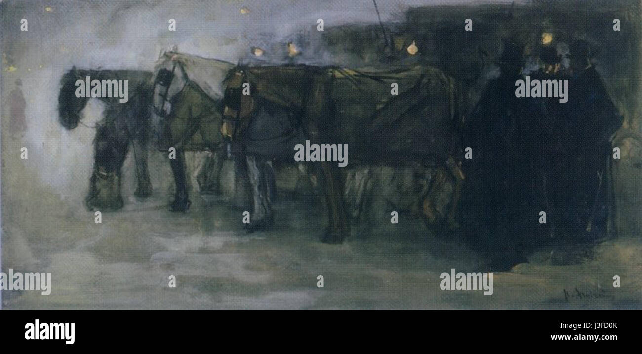 Floris Arntzenius Stationerende koetsjes Foto Stock