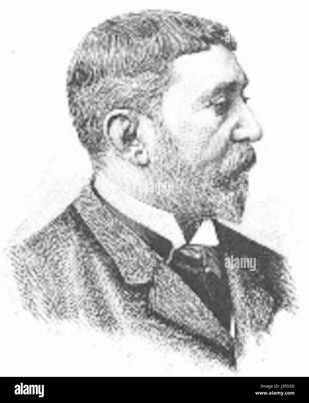 Un ritratto di Ferdinand Roybet, un pittore francese noto per le sue scene di genere, i soggetti storici e le belle pennellate, che mostra il suo contributo all'arte francese del XIX secolo. Foto Stock