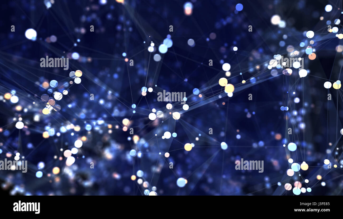 Abstract background di rete. 3D illustrazione Foto Stock