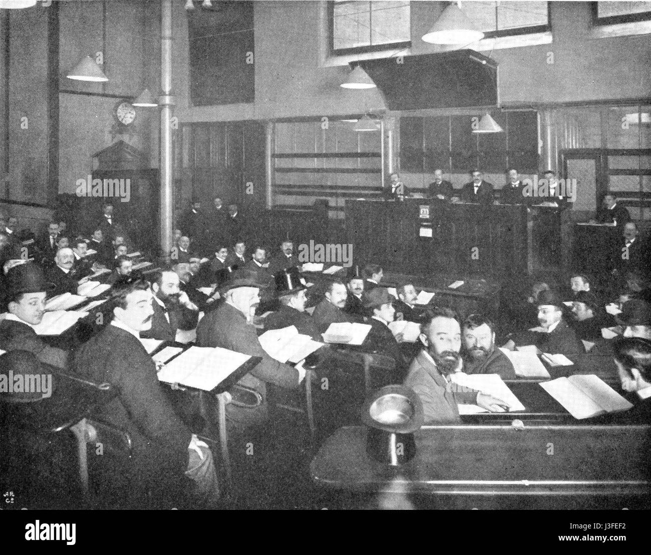 La vendita di pellicce da d'aste, Londra 1913 Foto Stock